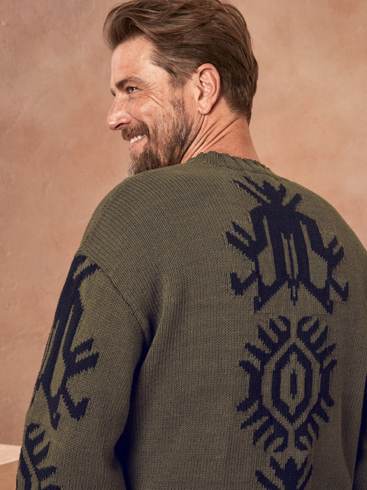 BR ARCHIVES Intarsia Sweater - Earthen Green