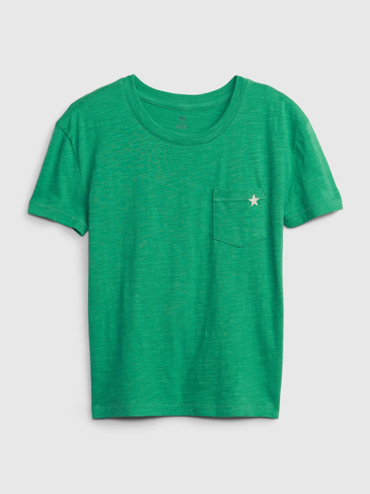 Kids 100% Organic Cotton Boxy Pocket T-Shirt