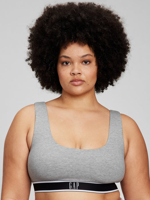 Stretch Cotton Gap Logo Bralette