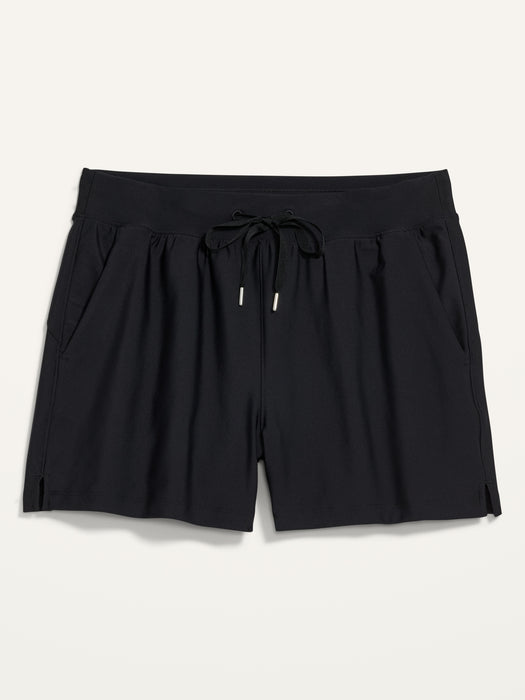 High-Waisted PowerSoft Loose Shorts for Women -- 3-inch inseam - Black