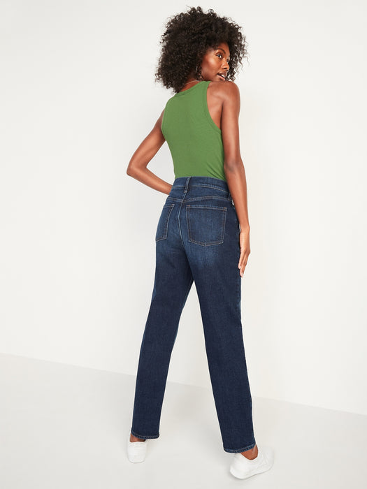 Extra High-Waisted Button-Fly Sky-Hi Straight Jeans for Women