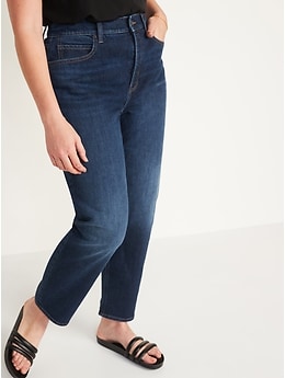 Extra High-Waisted Button-Fly Sky-Hi Straight Jeans for Women