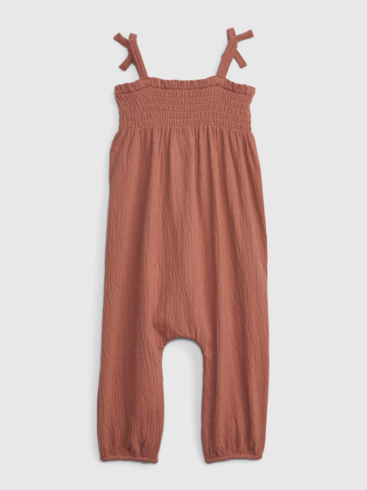 Baby Crinkle Gauze Smocked One-Piece