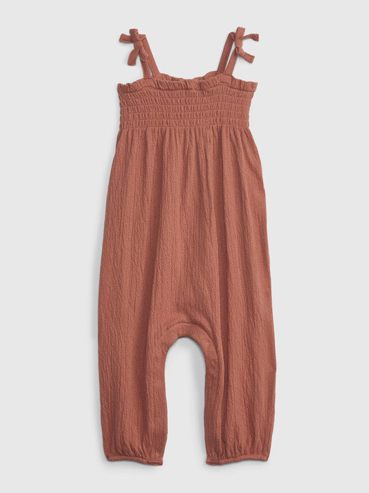 Baby Crinkle Gauze Smocked One-Piece