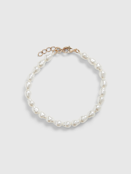 Pearly Bead Bracelet - white pearl