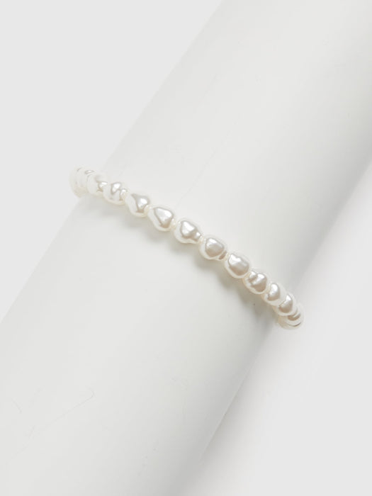 Pearly Bead Bracelet - white pearl