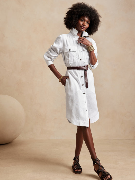 Petite Heritage Linen Scout Dress