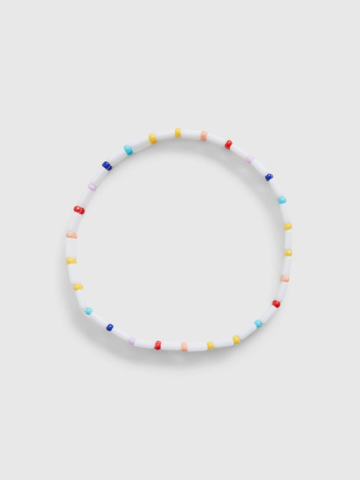 Rainbow Layering Bracelets - rainbow antique white