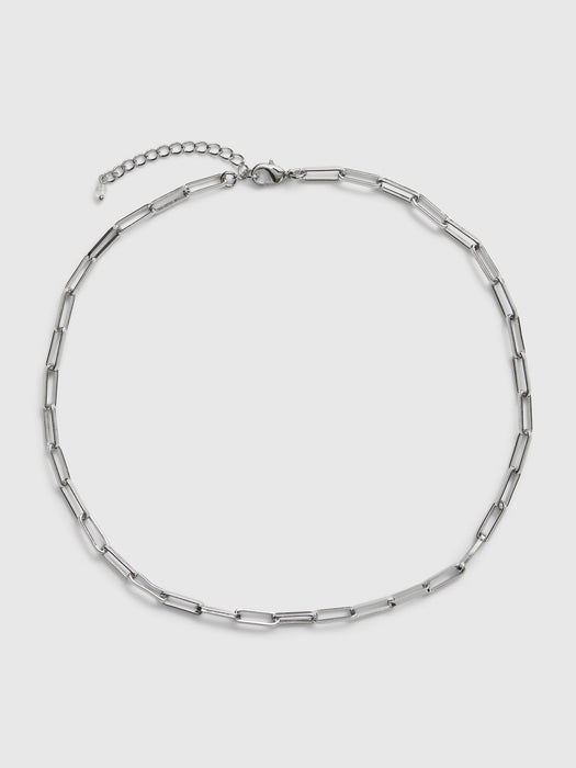 Delicate Chain Link Necklace - silver