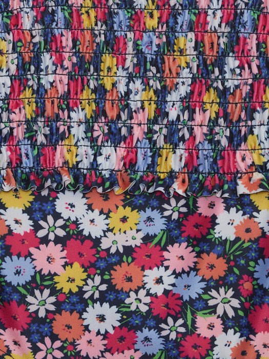 Toddler Recycled Daisy Swim One-Piece - bold pink ditsy floral