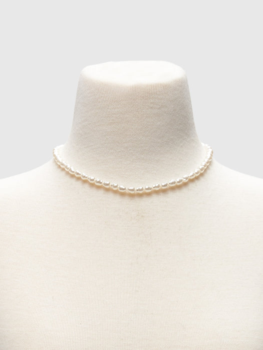 Pearly Bead Necklace - white pearl