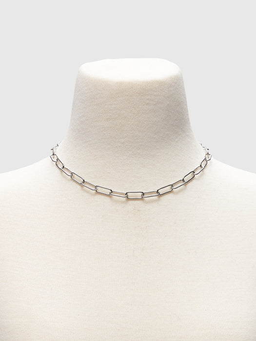Chunky Chain Link Necklace - silver