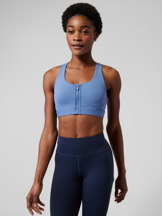 Ultimate Zip Front Bra A-C - Cottage Blue