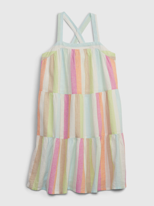 Kids Striped Tiered Tank Dress