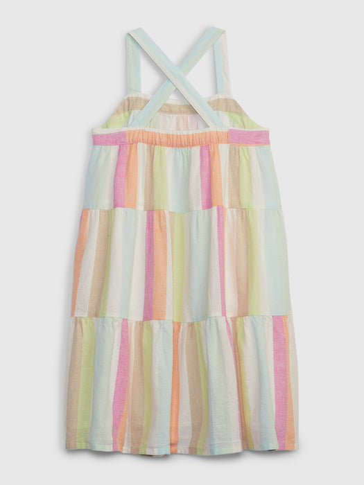 Kids Striped Tiered Tank Dress