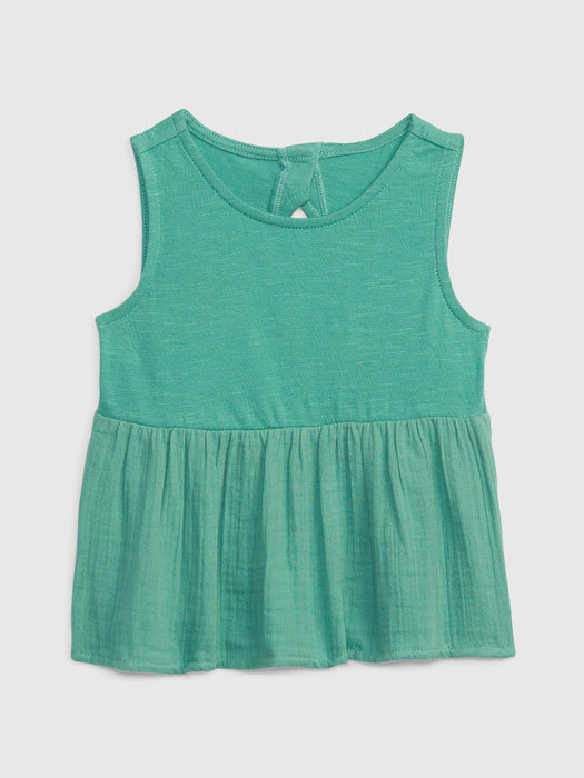 Toddler Crinkle Gauze Peplum Top