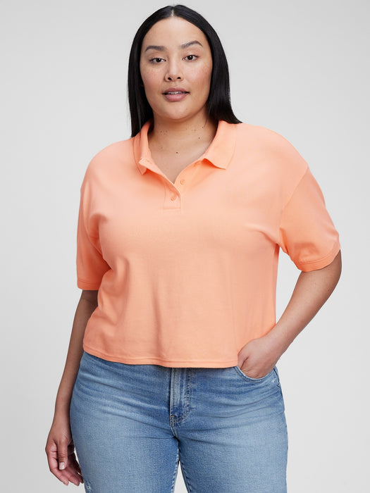 Cropped Pique Polo