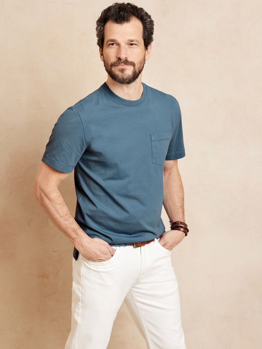 Authentic SUPIMA® T-Shirt - China blue