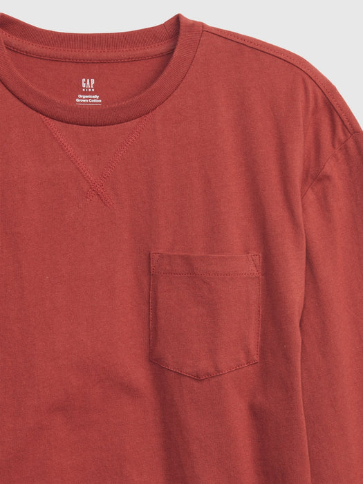 Kids 100% Organic Cotton Pocket T-Shirt - chimney