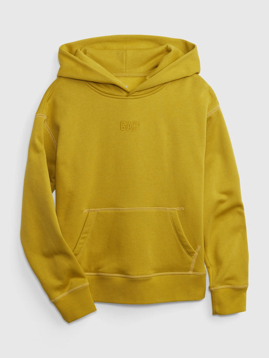 Kids Embroidered Gap Logo Hoodie - sulpha green