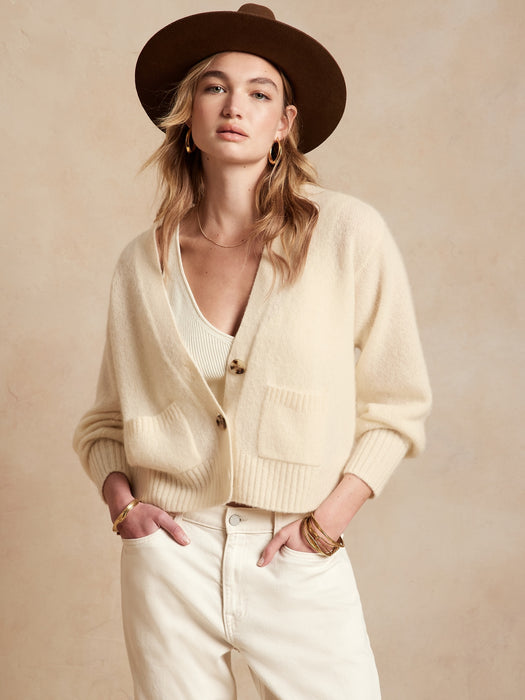 Lilla Brushed Cashmere Cardigan