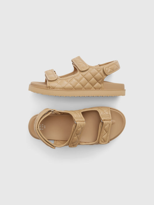 Kids Quilted Sandals - new sand beige