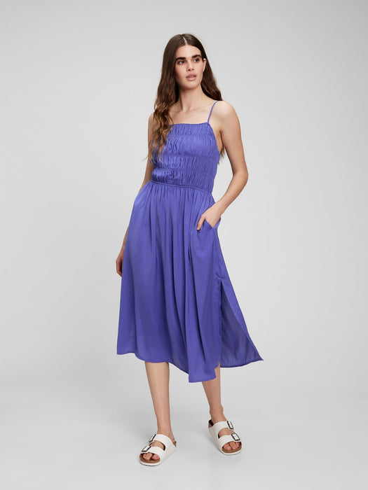 Smocked Halter Midi Dress