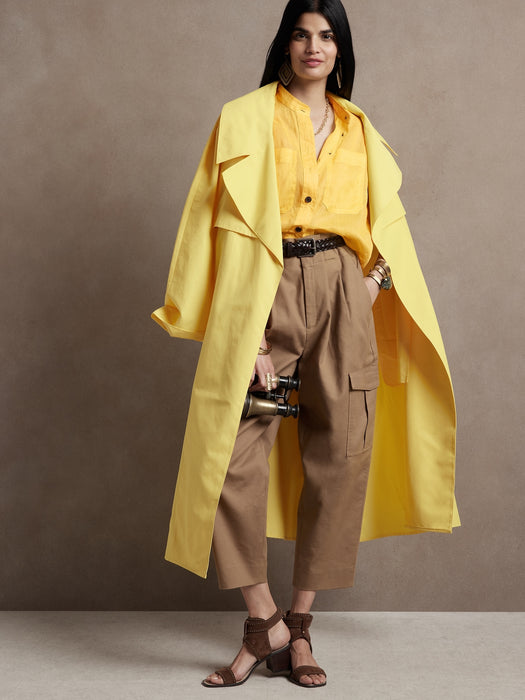 Ramie Utility Shirt - Yellow Umbrella