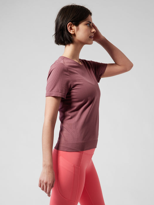 In Motion Seamless Tee - Tawny Rose