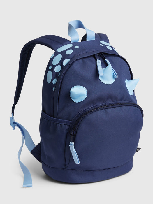 Kids Recycled Dino Junior Backpack - blue