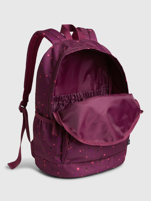 Kids Recycled Polka Dot Senior Backpack - multi polka dot