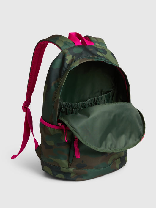 Kids Recycled Camo Senior Backpack - green camo