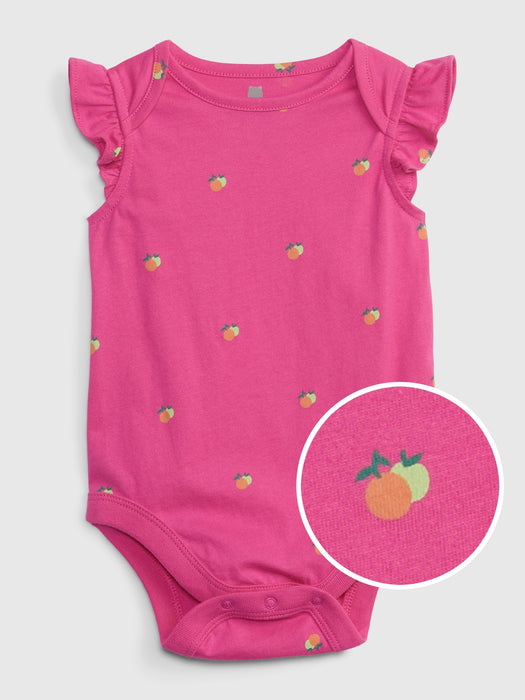 Baby 100% Organic Cotton Mix & Match Flutter Graphic Bodysuit