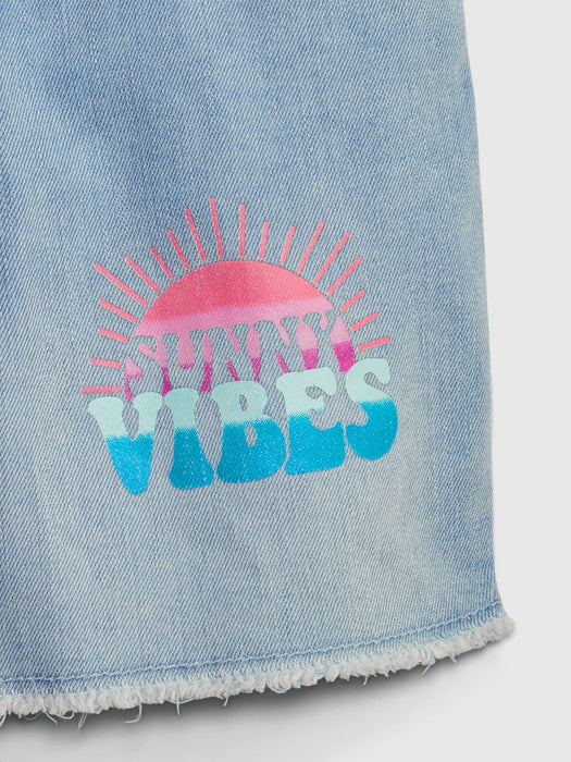 Kids Midi Denim Shorts with Washwell