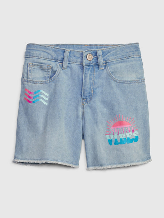 Kids Midi Denim Shorts with Washwell