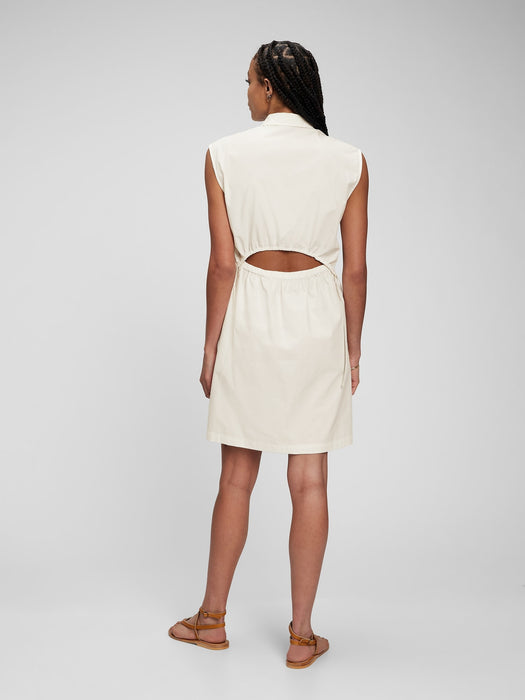 Utility Sleeveless Shirtdress