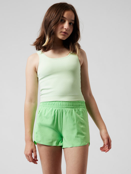 Athleta Girl Rise Above Rib Crop Tank - Calypso Mint