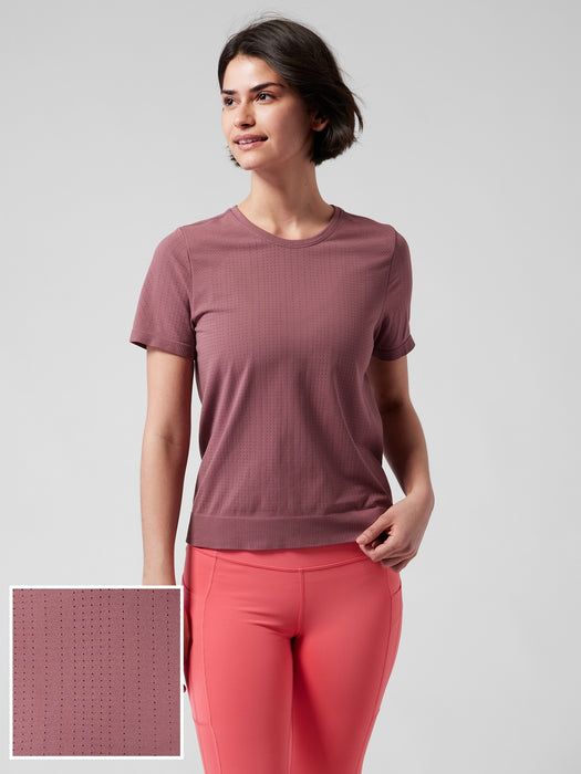 In Motion Seamless Tee - Tawny Rose