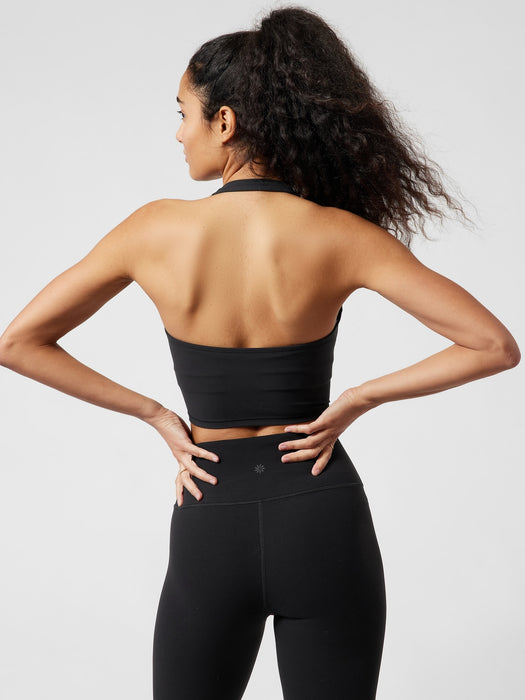 Halter Crop Bra A&#45C - Black