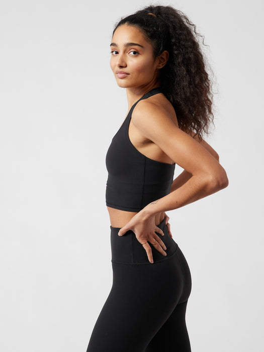 Halter Crop Bra A&#45C - Black