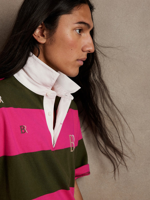 Logo Rugby Shirt - Pink Dragonfruit