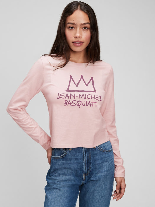 Jean-Michel Basquiat Graphic T-Shirt - dull rose pink