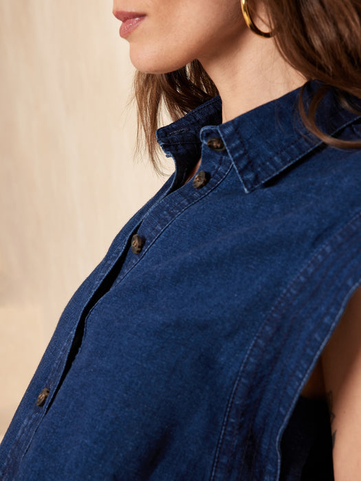 Utility Mini Dress - Dark Indigo