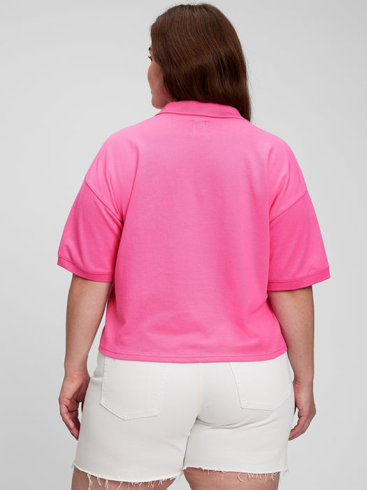 Cropped Pique Polo
