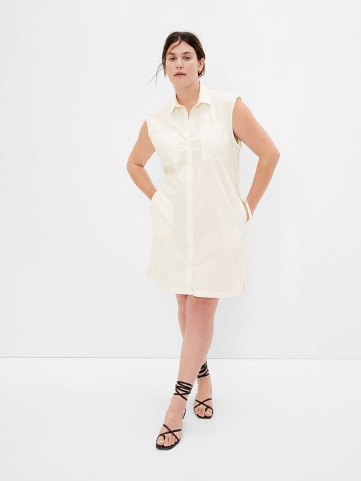Utility Sleeveless Shirtdress