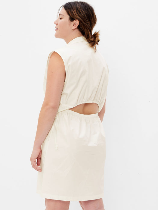 Utility Sleeveless Shirtdress