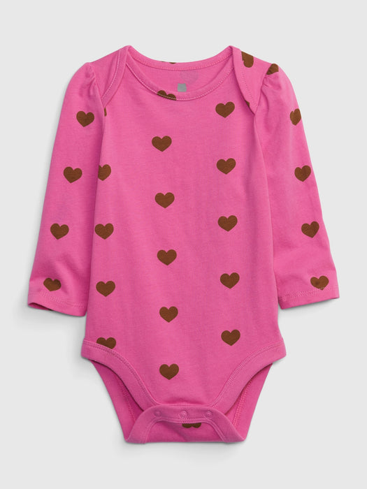 Baby 100% Organic Cotton Mix and Match Printed Bodysuit - phlox pink