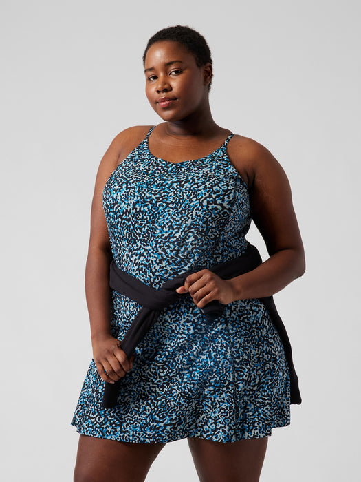 Infinity Printed Dress - Clouded Leopard Blue