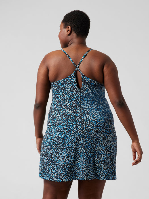 Infinity Printed Dress - Clouded Leopard Blue