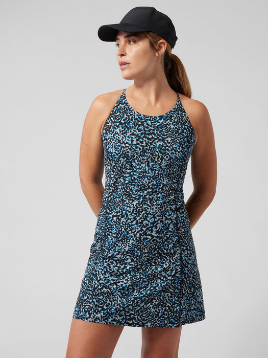 Infinity Printed Dress - Clouded Leopard Blue